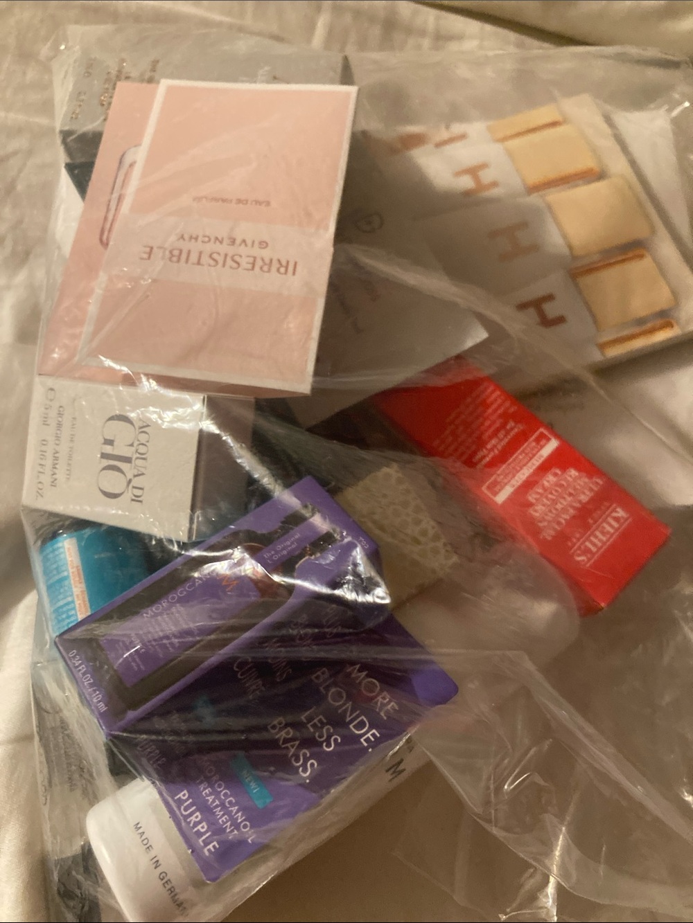 Assorted Travel Size Luxury Skincare, Makeup, & Perfume — 18 pieces